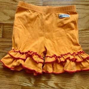 Orange Sew Sassy Ruffle Shorts size 2